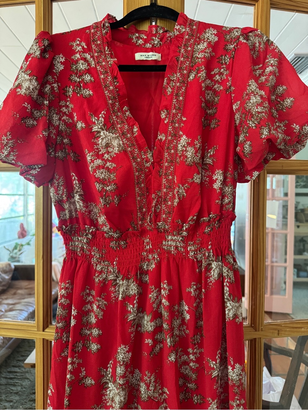 Max Studio Red Floral Dress - Picture 2 of 4